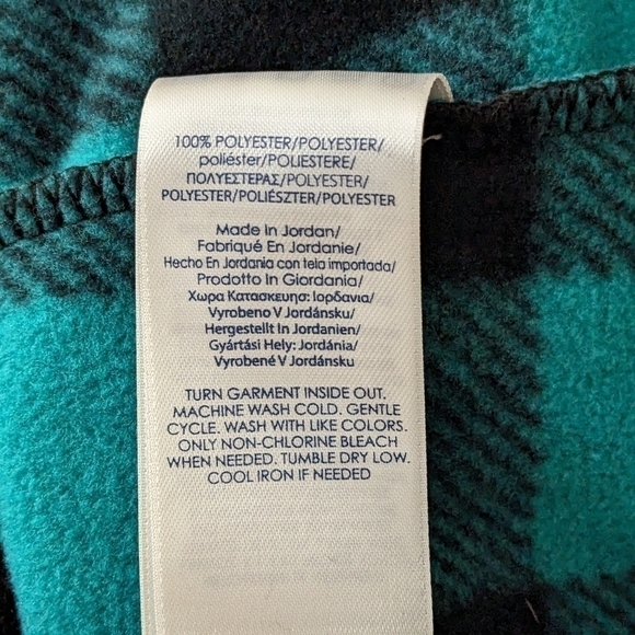 Chaps Fleece Plaid Vest Petite XL - Picture 4 of 4